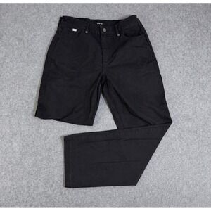 ATWYLD Women Black Cordura Cotton Blend Straight Leg Moto Pants Size 28